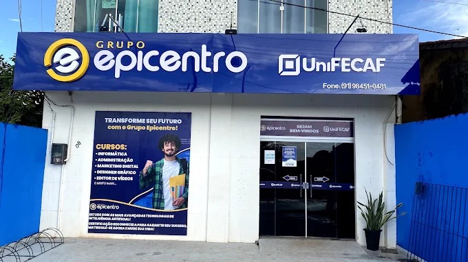 Fachada da escola Grupo Epicentro, em Moju, no Pará